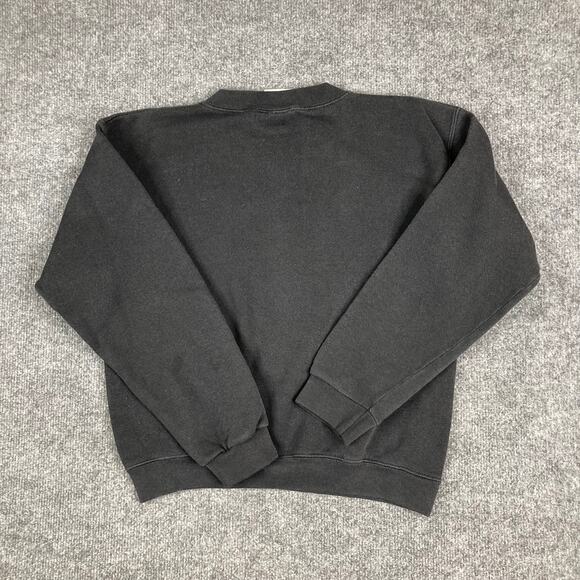 Reebok Sweatshirt Boys Large Black Logo Crewneck USA Vintage 90s - Picture 6 of 7